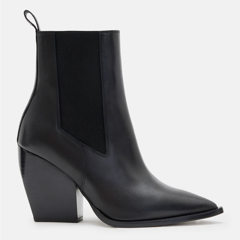 Allsaints Ria Chelsea boot black leather booties